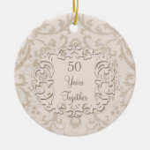 50e Golden Wedding Jubileum Aangepaste foto Keramisch Ornament (Voorkant)