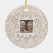 50e Golden Wedding Jubileum Aangepaste foto Keramisch Ornament (Achterkant)