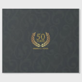 50e Golden Wedding Jubileum  Cadeaupapier (Vlak)