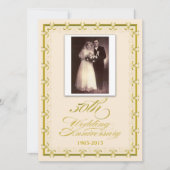 50e Golden Wedding Jubileum Celebration Foto Kaart (Voorkant)