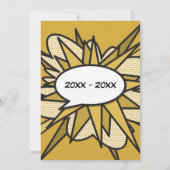 50e Golden Wedding Jubileum Comic Book Pop Kaart (Achterkant)