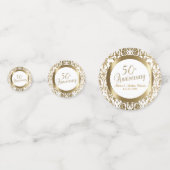 50e Golden Wedding Jubileum - Damask Confetti (Voorkanten)