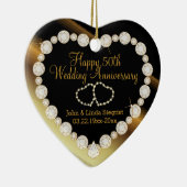 50e Golden Wedding Jubileum DIY Foto Keramisch Ornament (Rechts)