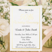 50e Golden Wedding Jubileum Eenvoudig Folie Uitnodiging