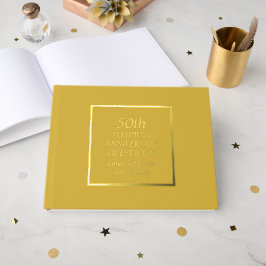 50e Golden Wedding Jubileum Eenvoudig Gestileerd Gastenboek