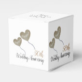 50e Golden Wedding Jubileum Favor Box Bedankdoosjes (Voorkant Zijde)