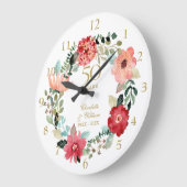 50e Golden Wedding Jubileum Floral Garland Grote Klok (Hoek)