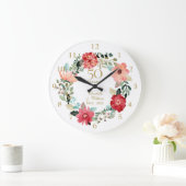 50e Golden Wedding Jubileum Floral Garland Grote Klok (Huis)