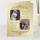 50e Golden Wedding Jubileum Foto 8.5 x 11 Kaart (Voorkant)