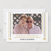 50e Golden Wedding Jubileum Foto Bedankkaart (Voorkant)