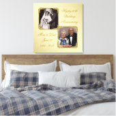 50e Golden Wedding Jubileum Foto Canvas Print (Insitu (Slaapkamer))