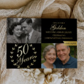 50e Golden Wedding Jubileum Foto Folie Uitnodiging