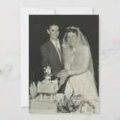 50e Golden Wedding Jubileum Foto Garland Kaart (Achterkant)