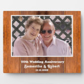 50e Golden Wedding Jubileum Foto Hout Fotoplaat (Voorkant)