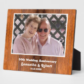 50e Golden Wedding Jubileum Foto Hout Fotoplaat (Zijkant)