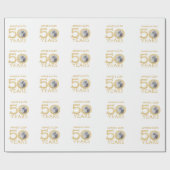 50e Golden Wedding Jubileum Foto Keepslag, maar Cadeaupapier (Vlak)