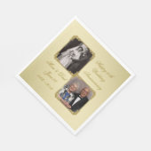 50e Golden Wedding Jubileum Foto Napkins Servet (Hoek)