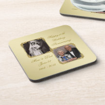 50e Golden Wedding Jubileum Foto Onderzetter