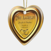 50e Golden Wedding Jubileum Foto Ornament (Links)