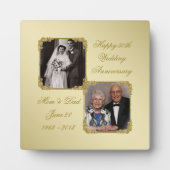 50e Golden Wedding Jubileum Foto Plaque Fotoplaat (Voorkant)