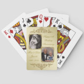 50e Golden Wedding Jubileum Foto Pokerkaarten (Achterkant)