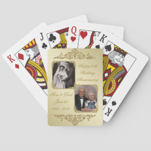 50e Golden Wedding Jubileum Foto Pokerkaarten
