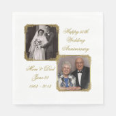 50e Golden Wedding Jubileum Foto Servet (Voorkant)