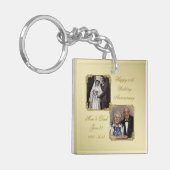 50e Golden Wedding Jubileum Foto Sleutelhanger (Voorkant Links)