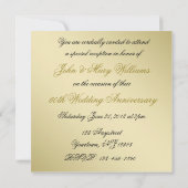 50e Golden Wedding Jubileum Foto Uitnodigen Kaart (Achterkant)