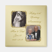 50e Golden Wedding Jubileum Fotomagneet Magneet (Voorkant)