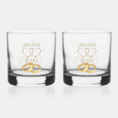 50e Golden Wedding Jubileum Gift Whisky Glas (Achterkant)