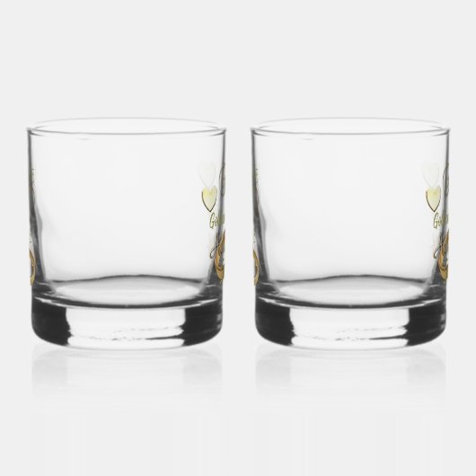 50e Golden Wedding Jubileum Gift Whisky Glas (Rechts)