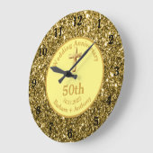 50e Golden Wedding Jubileum Gold Religious Lar Grote Klok (Hoek)