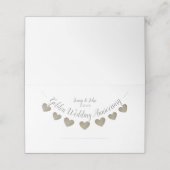 50e Golden Wedding Jubileum hart bunting Plaatskaartje (Buitenkant ongevouwen)