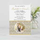 50e Golden Wedding Jubileum Invite Kaart (Staand voorkant)