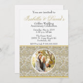 50e Golden Wedding Jubileum Invite Kaart (Voorkant / Achterkant)