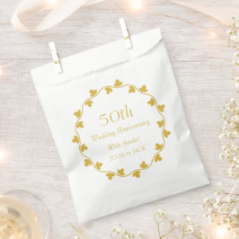 50e Golden Wedding Jubileum Ivy Wreath Bedankzakje