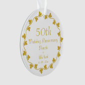50e Golden Wedding Jubileum Ivy Wreath Ornament (voorkant)