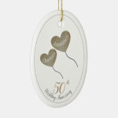50e Golden Wedding Jubileum man & vrouw Keramisch Ornament (Rechts)