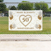 50e Golden Wedding Jubileum, met namen, Spandoek (Insitu)