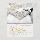 50e Golden Wedding Jubileum met Names Briefkaart (Voorkant)