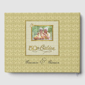50e Golden Wedding Jubileum met Silver Foto Gastenboek (Achterkant)