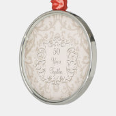 50e Golden Wedding Jubileum Metalen Ornament (Links)