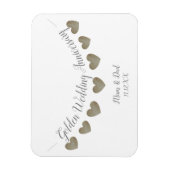 50e Golden Wedding Jubileum mum & dad Magneet (Verticaal)