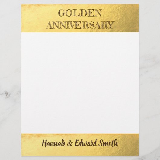50e Golden Wedding Jubileum Namen (Voorkant)