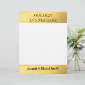 50e Golden Wedding Jubileum Namen (Staand voorkant)