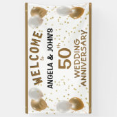 50e Golden Wedding Jubileum, Namen Spandoek (Verticaal)