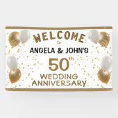 50e Golden Wedding Jubileum, Namen Spandoek (Horizontaal)
