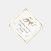 50e Golden Wedding Jubileum Napkin Servet (Hoek)
