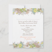 50e Golden Wedding Jubileum Neutrale uitnodiging (Achterkant)